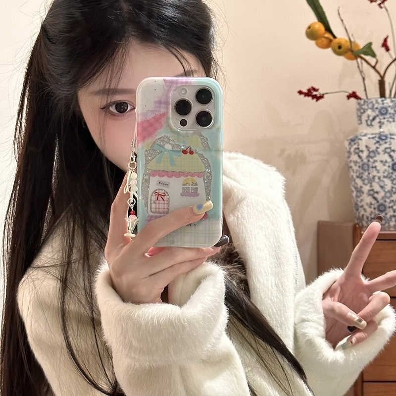 Korean Style Niche Cute House Phone Case