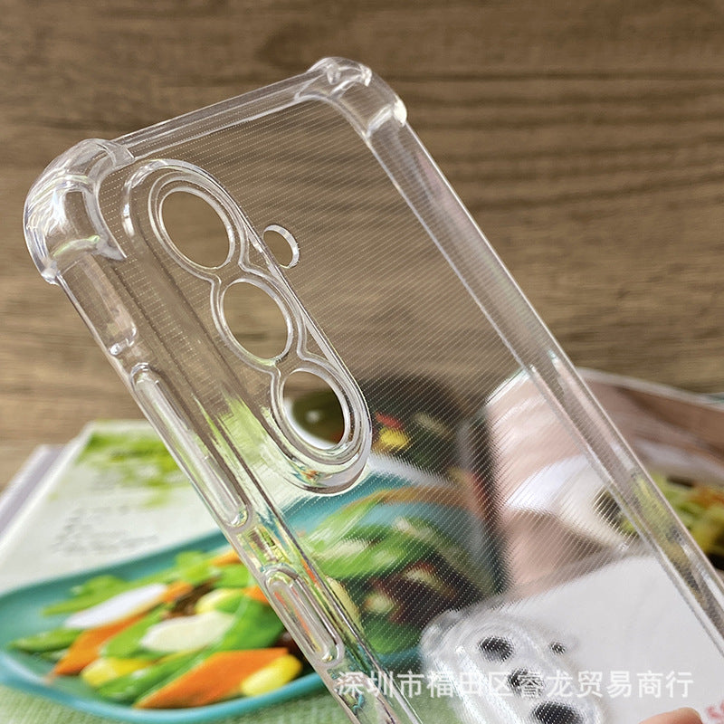 Applicable to Samsung A56Phone case A26Transparent Soft Shell S25U Protective Sleeve A36Airbag Anti-Fall S25Full Coverage Rubber Sleeve