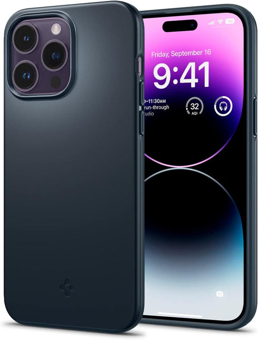 Spigen Compatible for iPhone 14 Pro Max Case Thin Fit - Metal Slate