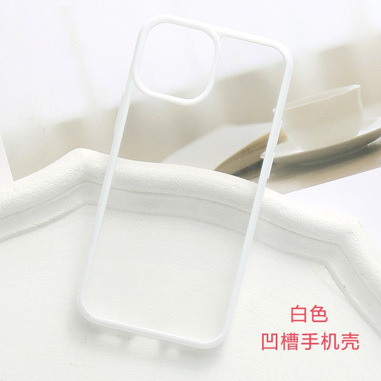Applicable DIY Groove Phone Case Epoxy Cream Glue Special Transparent Case for Apple17Acrylic Two-in-One Wholesale