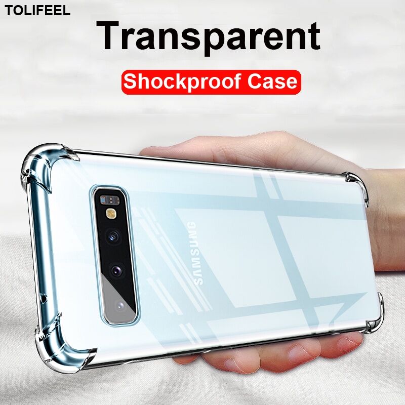 For Samsung Galaxy S10e S10 S9 S8 Plus S7 Edge S10+ S9+ S8+ Clear Phone Case Airbag Shockproof Clear TPU Cover Casing Soft Silicone Case