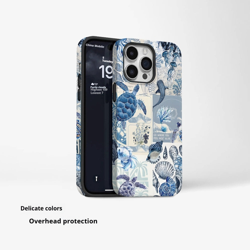 Creative And Minimalist Marine Bio Printed Phone Case