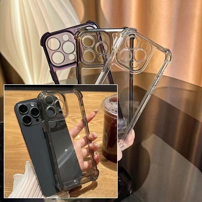 Space Shell Four Corner Anti-Fall Transparent Protective Case for  16Pro/15 Full Cover Protective Case Unisex