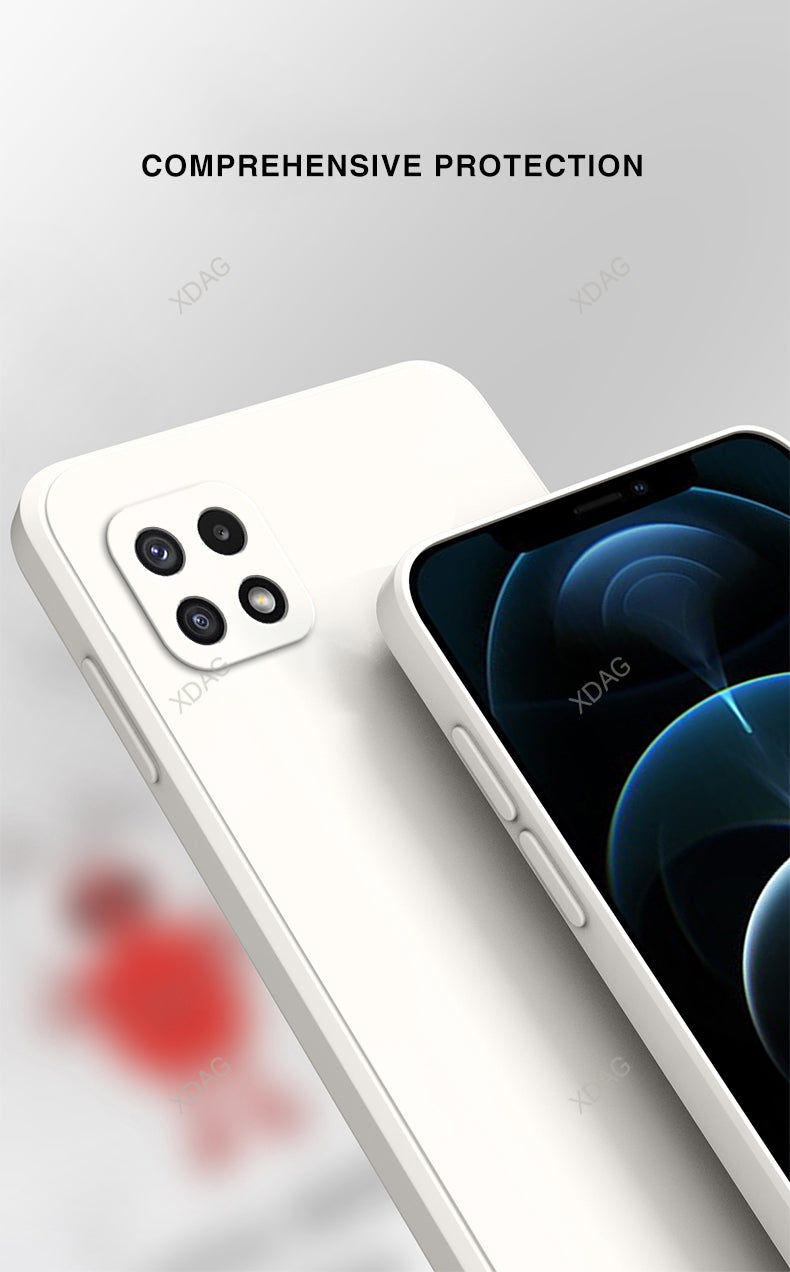 Original Phone Case for Samsung Galaxy A22 5G 6.6" Square High Qualtiy Liquid Silicone Bag SM-A226 SC-56B Soft Simple Back Cover