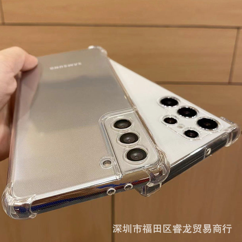 Applicable to Samsung A56Phone case A26Transparent Soft Shell S25U Protective Sleeve A36Airbag Anti-Fall S25Full Coverage Rubber Sleeve
