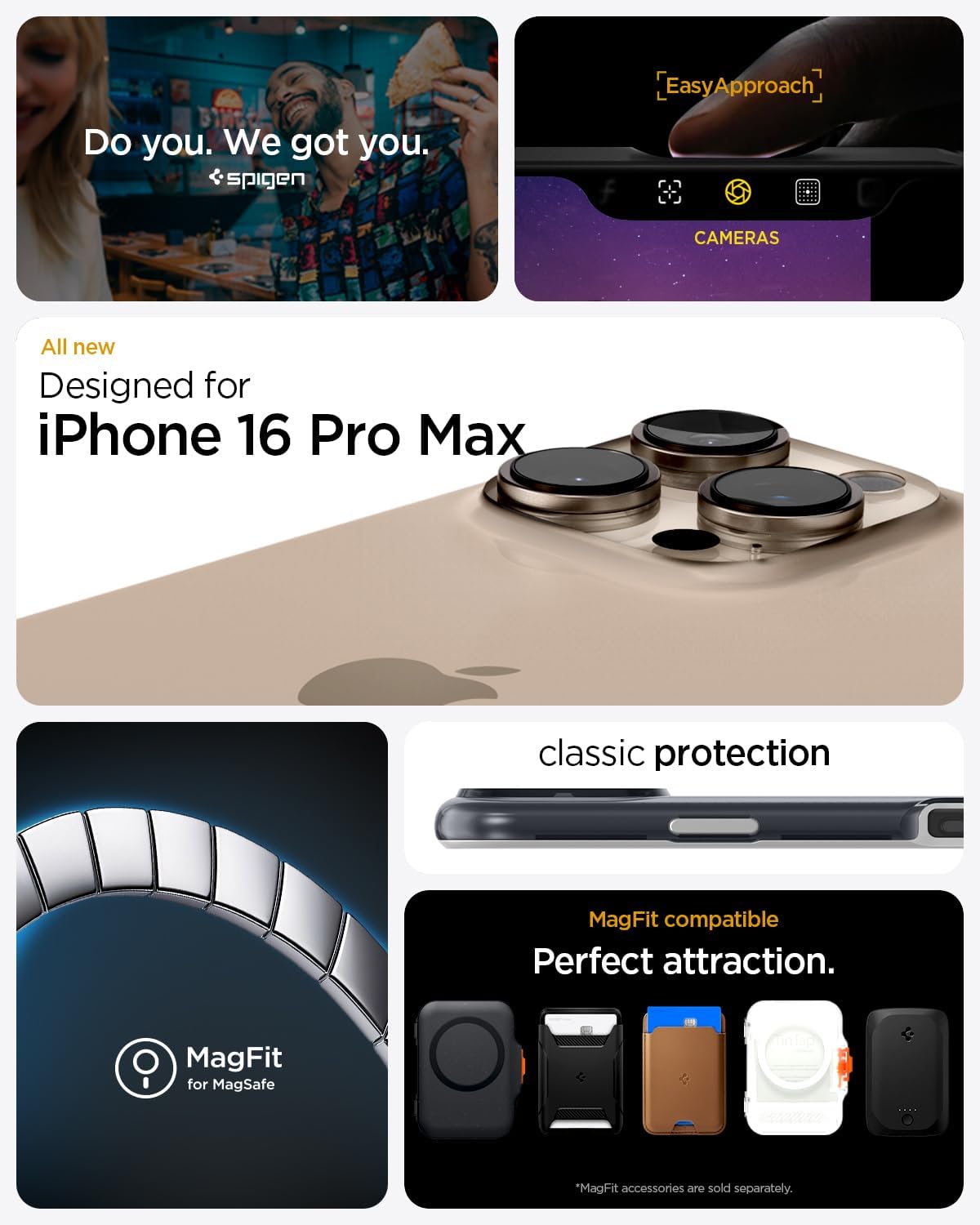 Spigen Compatible with iPhone 16 Pro Max Case Classic C1 MagFit - Graphite