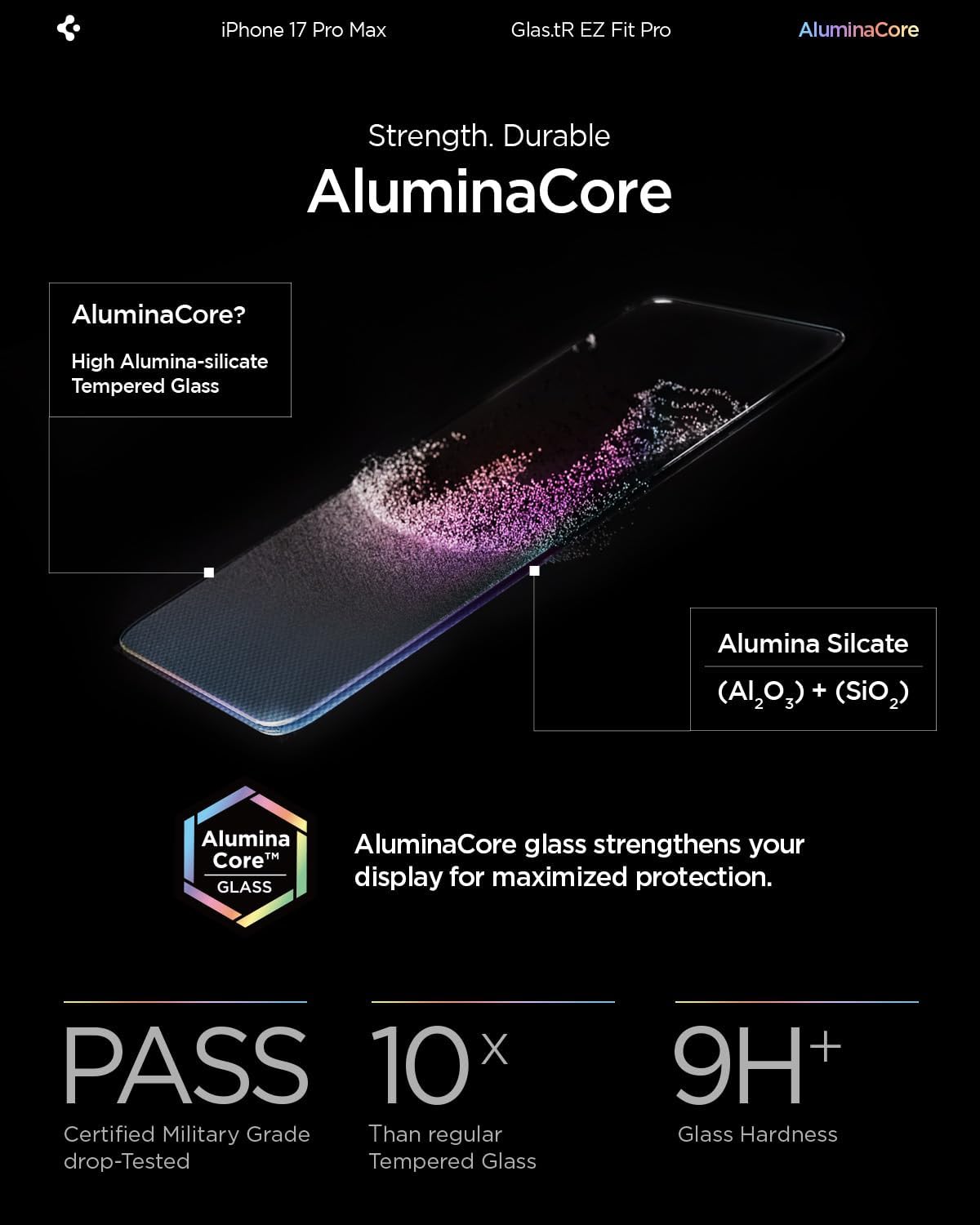 Spigen Screen Protector for iPhone 17 Pro Max/16 Pro Max Glas.tR EZ Fit Pro - 2 Pack