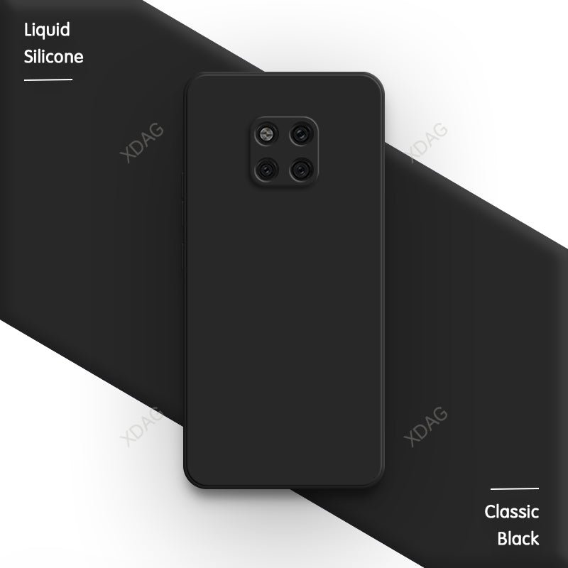 Original Soft Phone Case for Huawei Mate20 Mate 20 Pro X Square Liquid Silicone Luxury 20Pro Mate20Pro 20X 5G Back Cover Funda