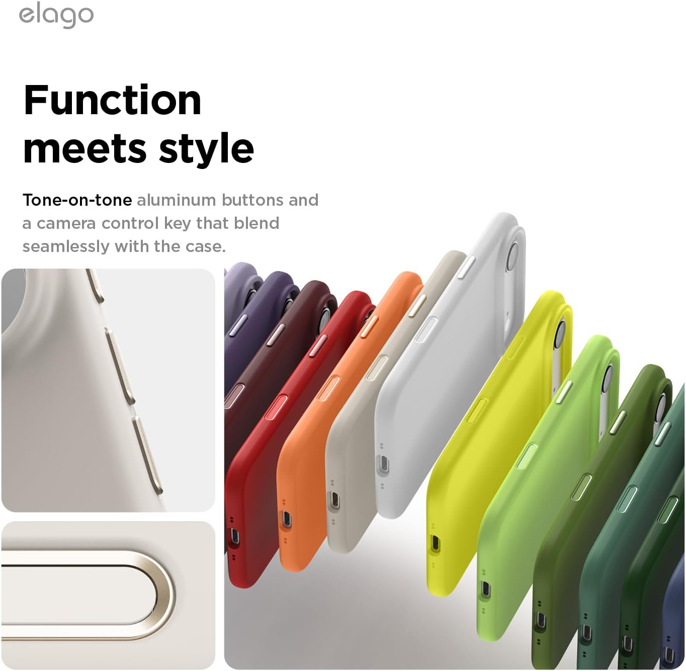 elago for iPhone Air Case, Premium Magnetic Silicone Case, Compatible with MagSafe, Liquid Silicone Material, Protective Cover, Shockproof, Slim Phone, 6.5 inch (Stone)