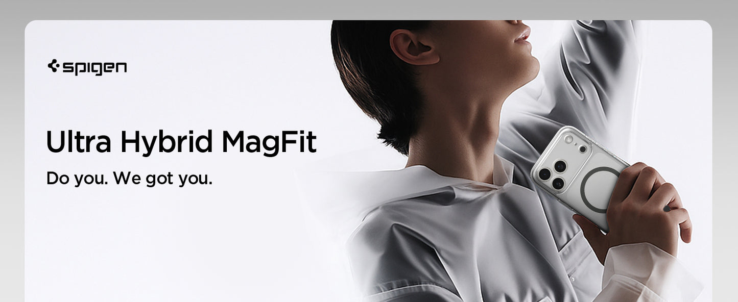 Spigen Compatible with iPhone 17 Pro Max Case Ultra Hybrid MagFit - Clear White
