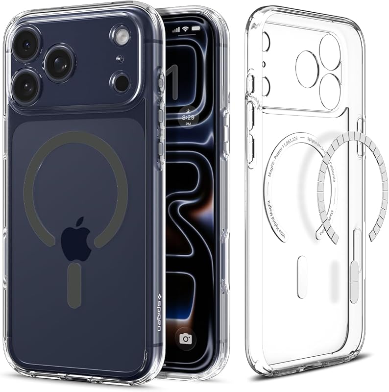 Spigen Compatible with iPhone 17 Pro Max Case Ultra Hybrid MagFit - Clear White