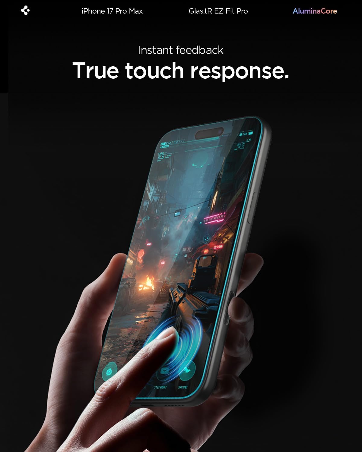 Spigen Screen Protector for iPhone 17 Pro Max/16 Pro Max Glas.tR EZ Fit Pro - 2 Pack