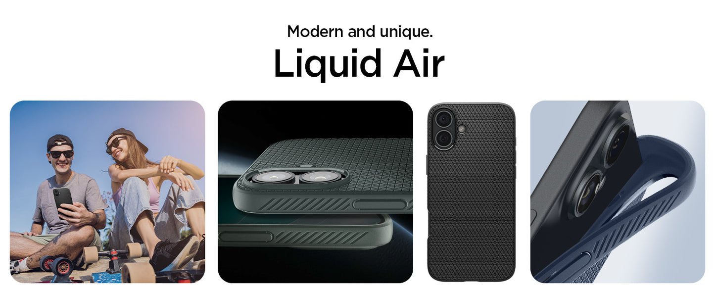 Spigen Compatible with iPhone 16 Case Liquid Air - Matte Black