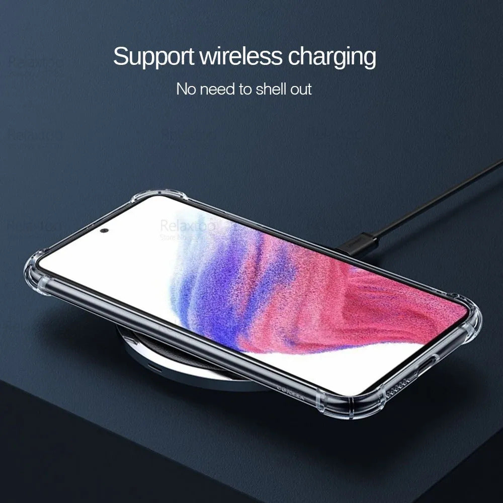 For Samsung Galaxy S10e S10 S9 S8 Plus S7 Edge S10+ S9+ S8+ Clear Phone Case Airbag Shockproof Clear TPU Cover Casing Soft Silicone Case