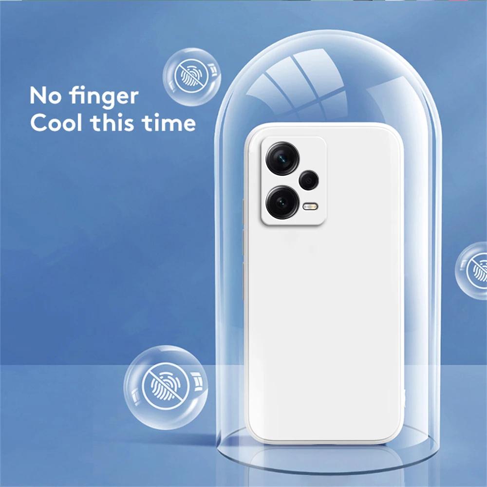 Square Liquid Silicone Case for Xiaomi Redmi Note 12 Pro Plus Discovery Soft Fundas Note12 12Pro Speed Pro+ Turbo 5G Basic Cover
