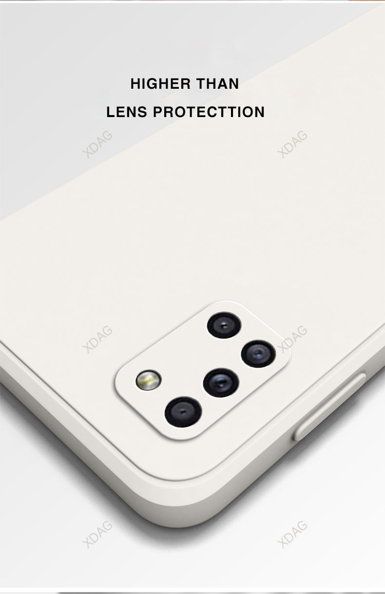 Half Wrapped Back Cover for Samsung A31 A41 A21S A51 A71 High Quality Internal Flocking Soft Liquid Silicone Phone Case Carcasas