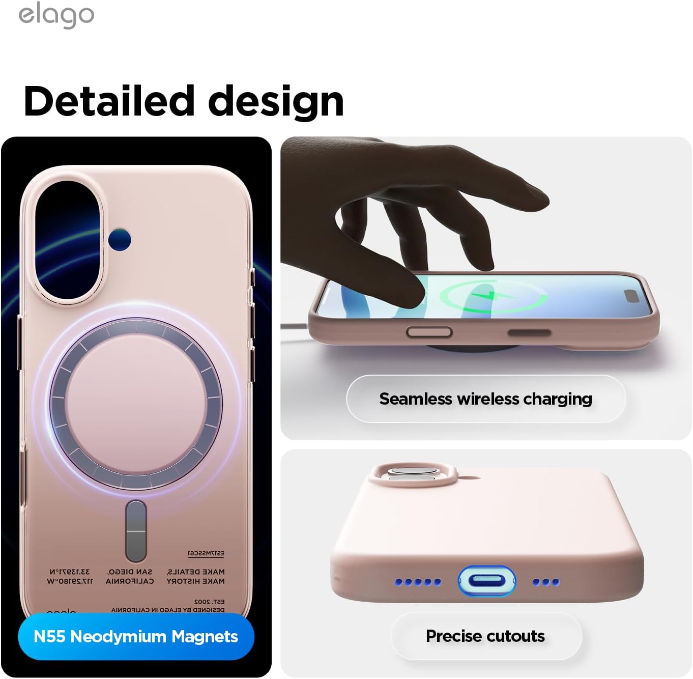 elago for iPhone 17 Case, Premium Magnetic Silicone Case, Compatible with MagSafe, Liquid Silicone Material, Protective Cover, Shockproof, Slim Phone, 6.3 inch (Lovely Pink)