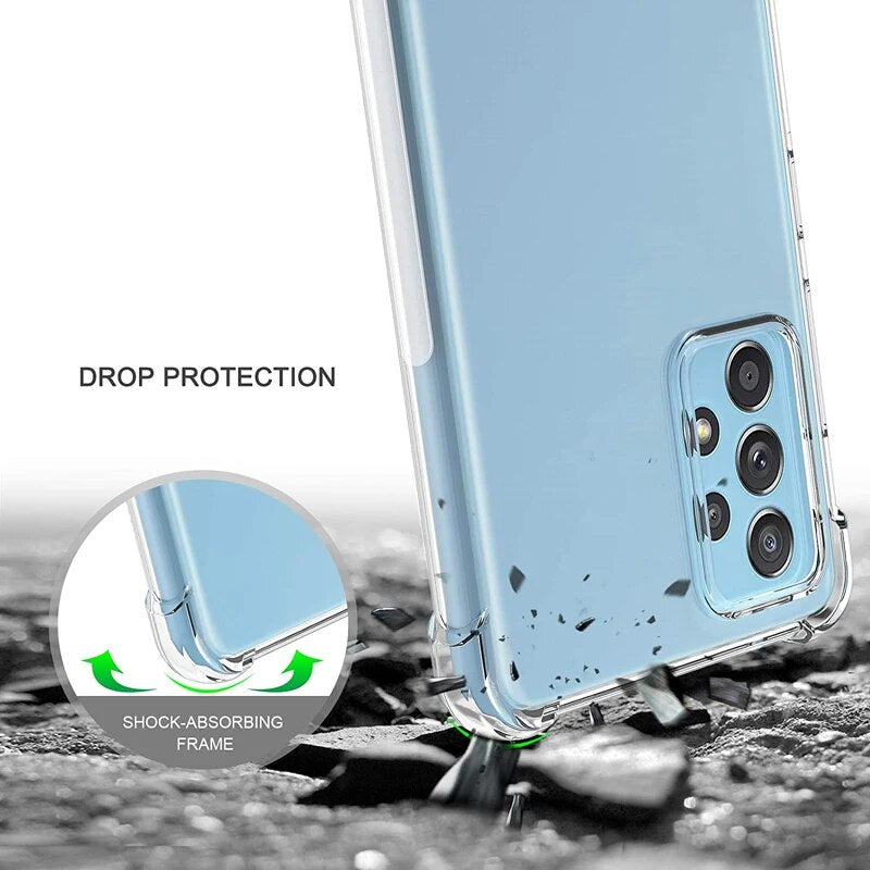 Clear Case for Samsung Galaxy A52s 5G A52 A32 4G Crystal Soft TPU Transparent Shockproof Phone Cover for Samsung A22 5G A12 A72