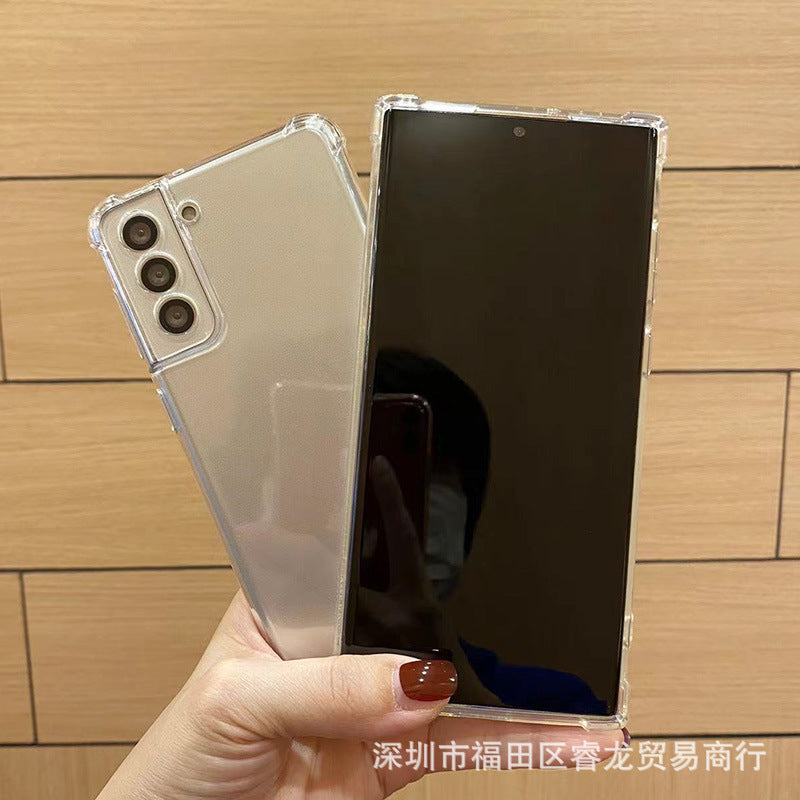 Applicable to Samsung A56Phone case A26Transparent Soft Shell S25U Protective Sleeve A36Airbag Anti-Fall S25Full Coverage Rubber Sleeve
