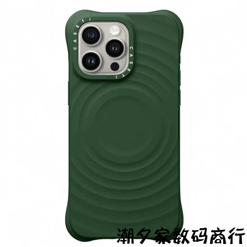 CASE Solid Color Wave Skin Feel MagSafe Magnetic Suction Applicable iPhone17promax iPhone Case16pro