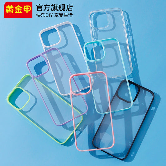 Applicable DIY Groove Phone Case Epoxy Cream Glue Special Transparent Case for Apple17Acrylic Two-in-One Wholesale