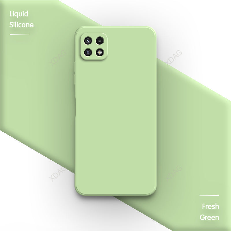Original Phone Case for Samsung Galaxy A22 5G 6.6" Square High Qualtiy Liquid Silicone Bag SM-A226 SC-56B Soft Simple Back Cover