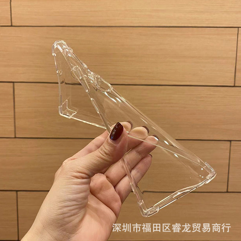 Applicable to Samsung A56Phone case A26Transparent Soft Shell S25U Protective Sleeve A36Airbag Anti-Fall S25Full Coverage Rubber Sleeve