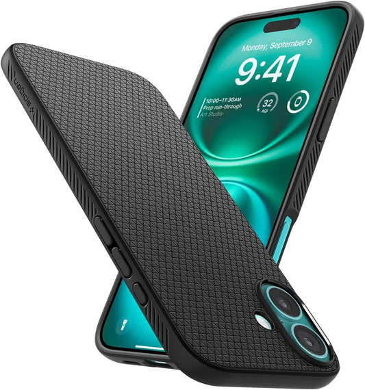 Spigen Compatible with iPhone 16 Case Liquid Air - Matte Black