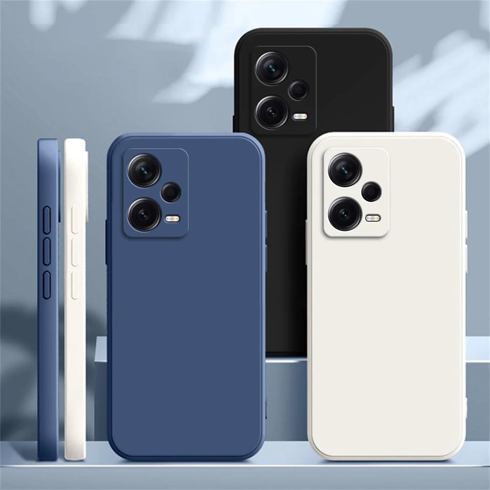 Square Liquid Silicone Case for Xiaomi Redmi Note 12 Pro Plus Discovery Soft Fundas Note12 12Pro Speed Pro+ Turbo 5G Basic Cover