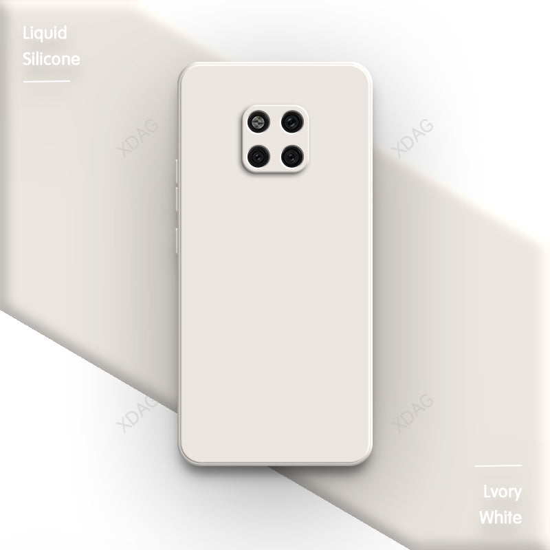 Original Soft Phone Case for Huawei Mate20 Mate 20 Pro X Square Liquid Silicone Luxury 20Pro Mate20Pro 20X 5G Back Cover Funda