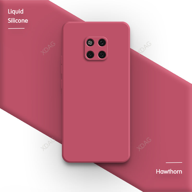 Original Soft Phone Case for Huawei Mate20 Mate 20 Pro X Square Liquid Silicone Luxury 20Pro Mate20Pro 20X 5G Back Cover Funda