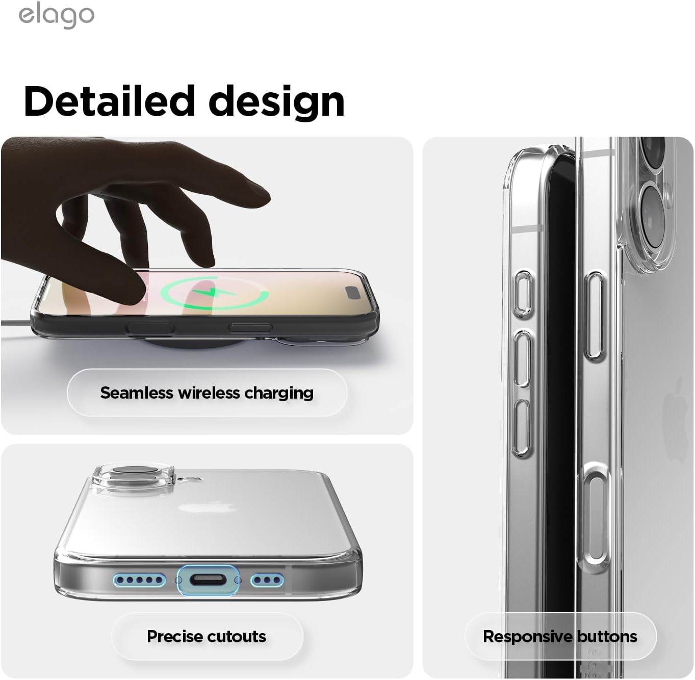 elago for iPhone 17 Case, Crystral Clear Case, PC + TPU Hybrid Technology, Ultra Slim, Raised Camera Protection, Durable Scratch-Resistant, Shockproof Protective Cover, 6.3 inch