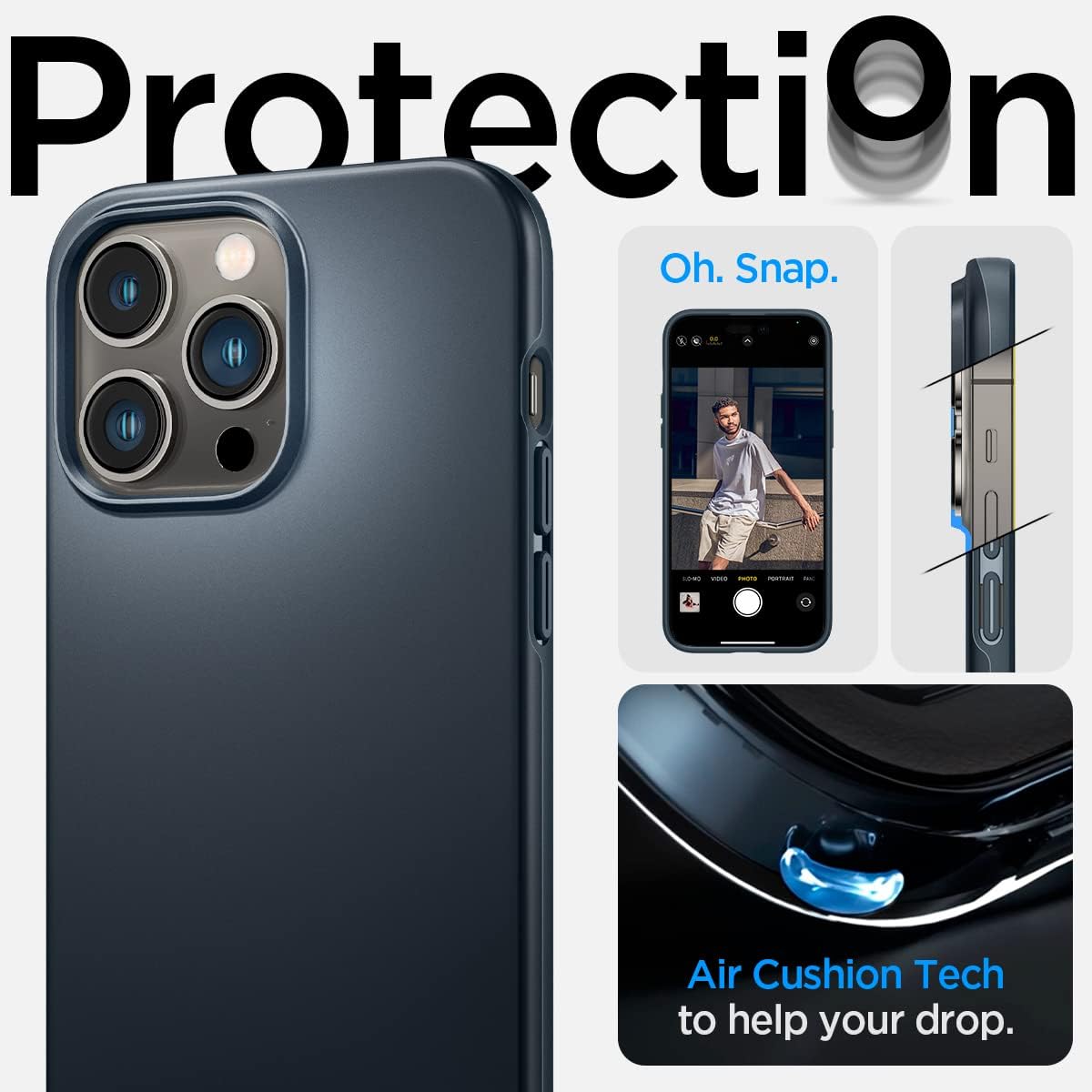 Spigen Compatible for iPhone 14 Pro Max Case Thin Fit - Metal Slate