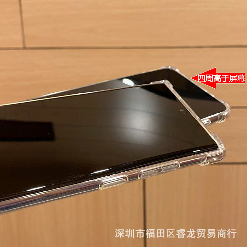 Applicable to Samsung A56Phone case A26Transparent Soft Shell S25U Protective Sleeve A36Airbag Anti-Fall S25Full Coverage Rubber Sleeve