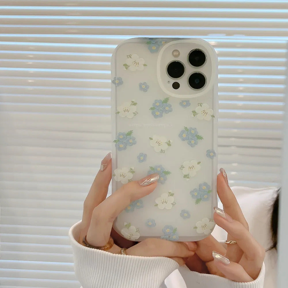 Small Fresh Flowers Case for Iphone iPhone16 16plus 16pro 15 15plus 15pro 15promax 14 14plus 14pro 14promax   13 13Pro 13pro Max 12 12Pro 12pro Max 11 11pro Max SE 2020 7/8/SE 7plus/8plus X/XS XR XsMax Clear Creative Soft Phone Casing