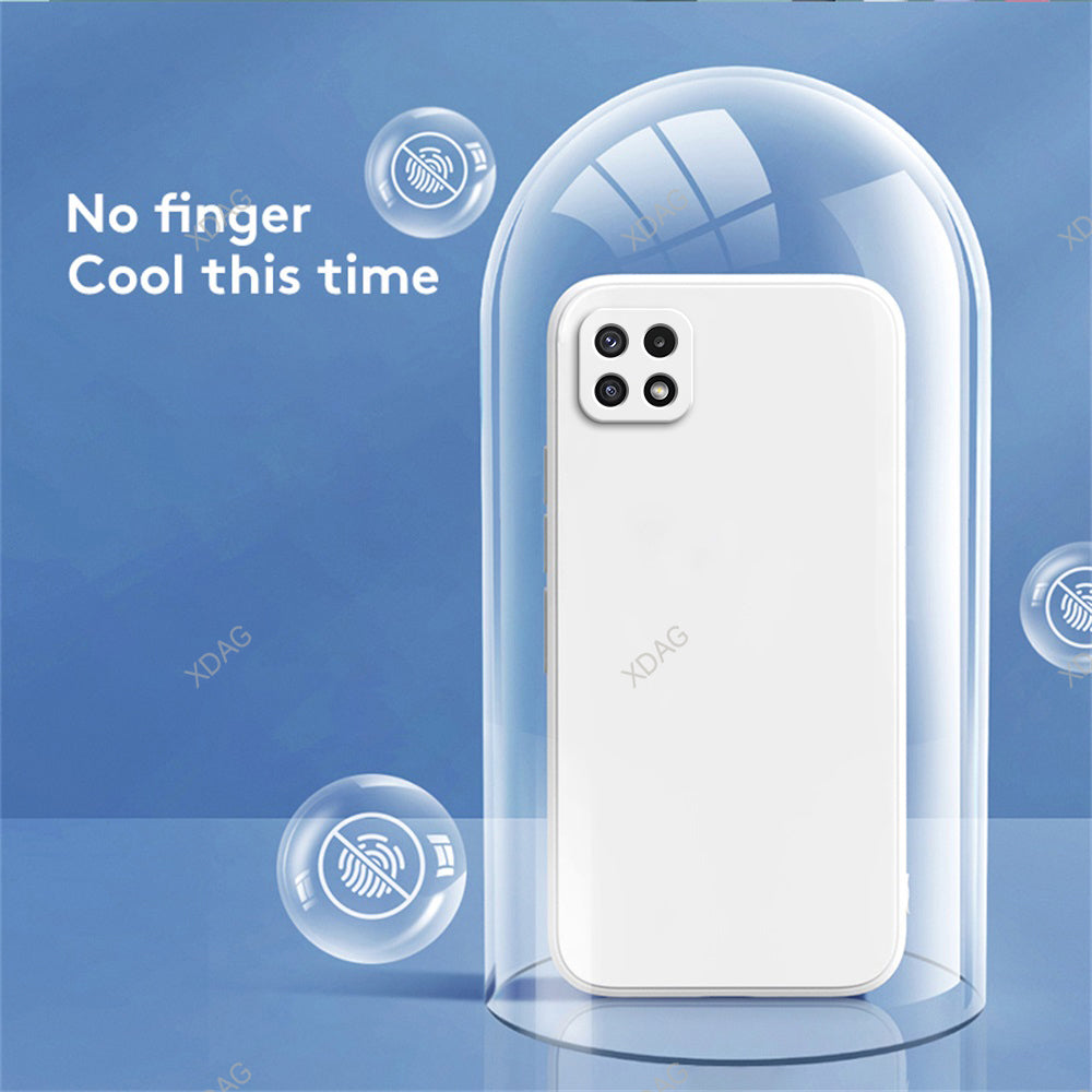 Original Phone Case for Samsung Galaxy A22 5G 6.6" Square High Qualtiy Liquid Silicone Bag SM-A226 SC-56B Soft Simple Back Cover