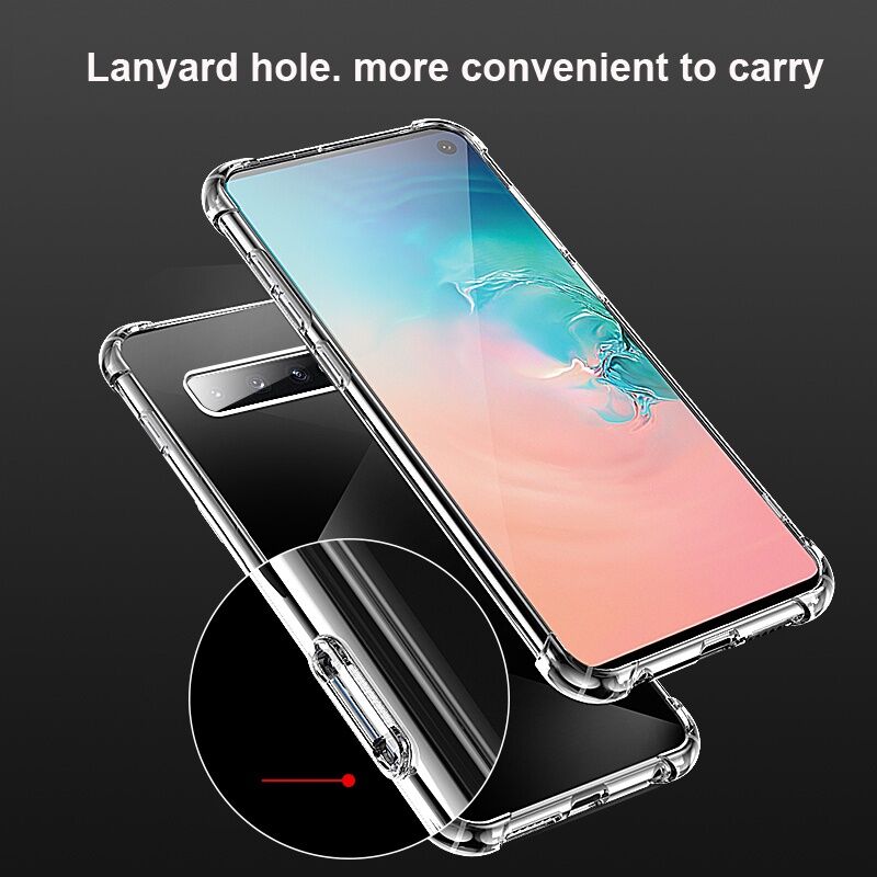 For Samsung Galaxy S10e S10 S9 S8 Plus S7 Edge S10+ S9+ S8+ Clear Phone Case Airbag Shockproof Clear TPU Cover Casing Soft Silicone Case