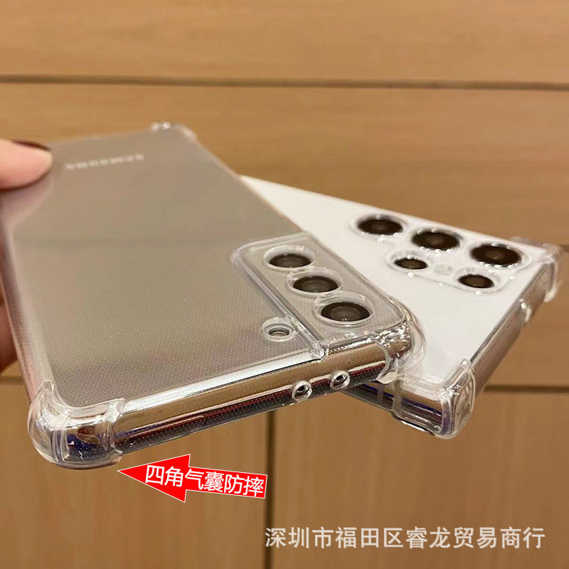 Applicable to Samsung A56Phone case A26Transparent Soft Shell S25U Protective Sleeve A36Airbag Anti-Fall S25Full Coverage Rubber Sleeve