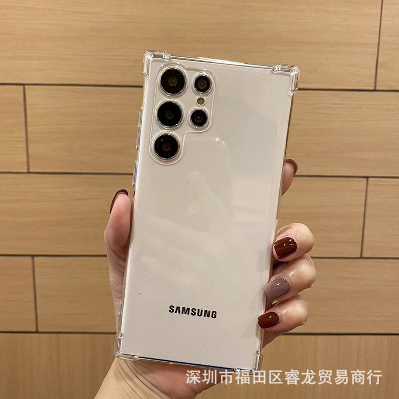 Applicable to Samsung A56Phone case A26Transparent Soft Shell S25U Protective Sleeve A36Airbag Anti-Fall S25Full Coverage Rubber Sleeve