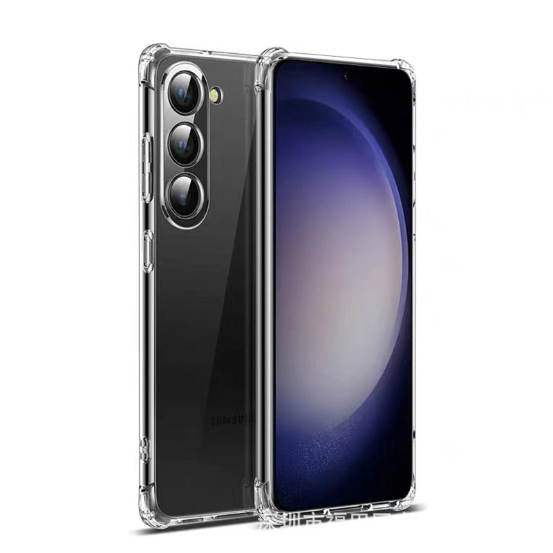 Applicable to Samsung A56Phone case A26Transparent Soft Shell S25U Protective Sleeve A36Airbag Anti-Fall S25Full Coverage Rubber Sleeve