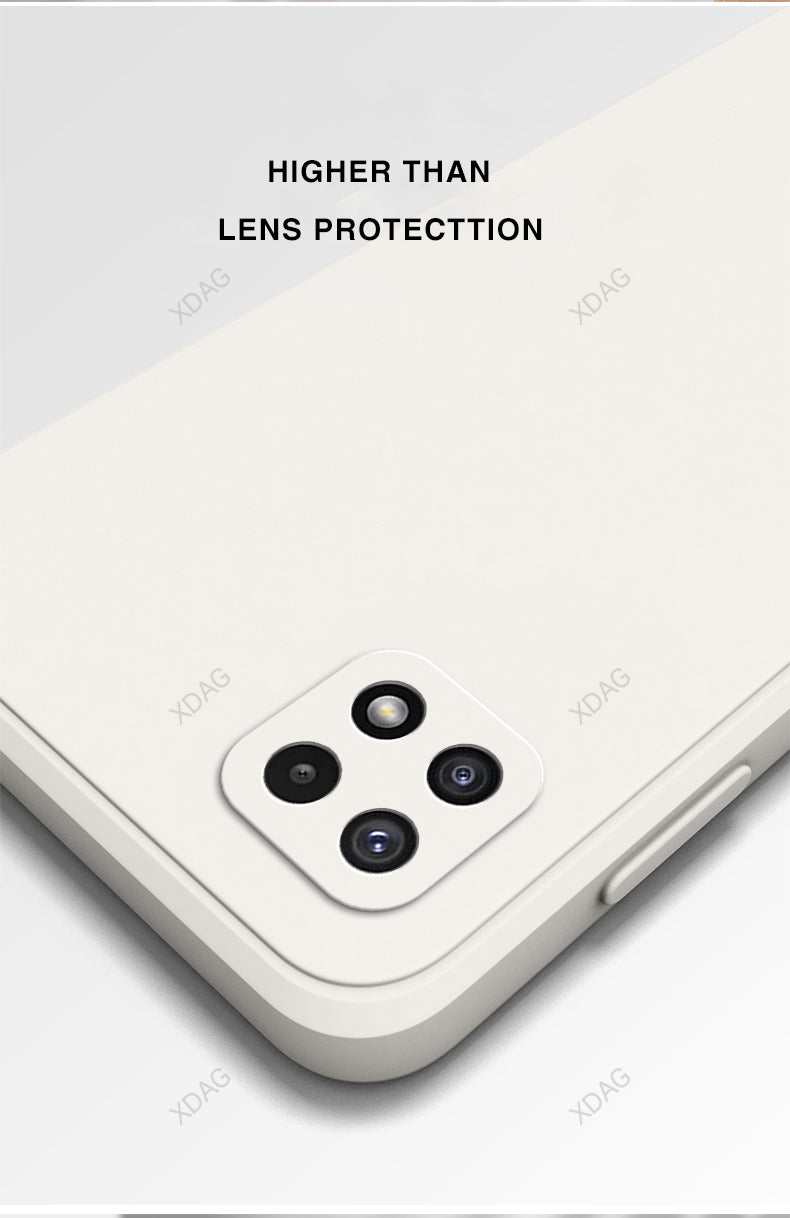 Original Phone Case for Samsung Galaxy A22 5G 6.6" Square High Qualtiy Liquid Silicone Bag SM-A226 SC-56B Soft Simple Back Cover