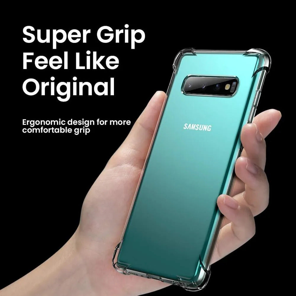 For Samsung Galaxy S10e S10 S9 S8 Plus S7 Edge S10+ S9+ S8+ Clear Phone Case Airbag Shockproof Clear TPU Cover Casing Soft Silicone Case