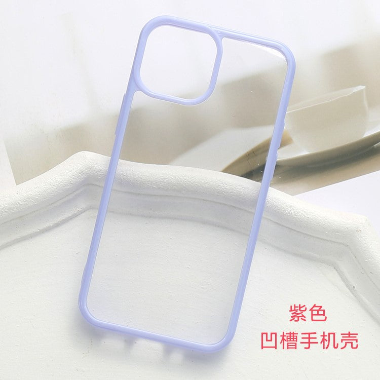 Applicable DIY Groove Phone Case Epoxy Cream Glue Special Transparent Case for Apple17Acrylic Two-in-One Wholesale
