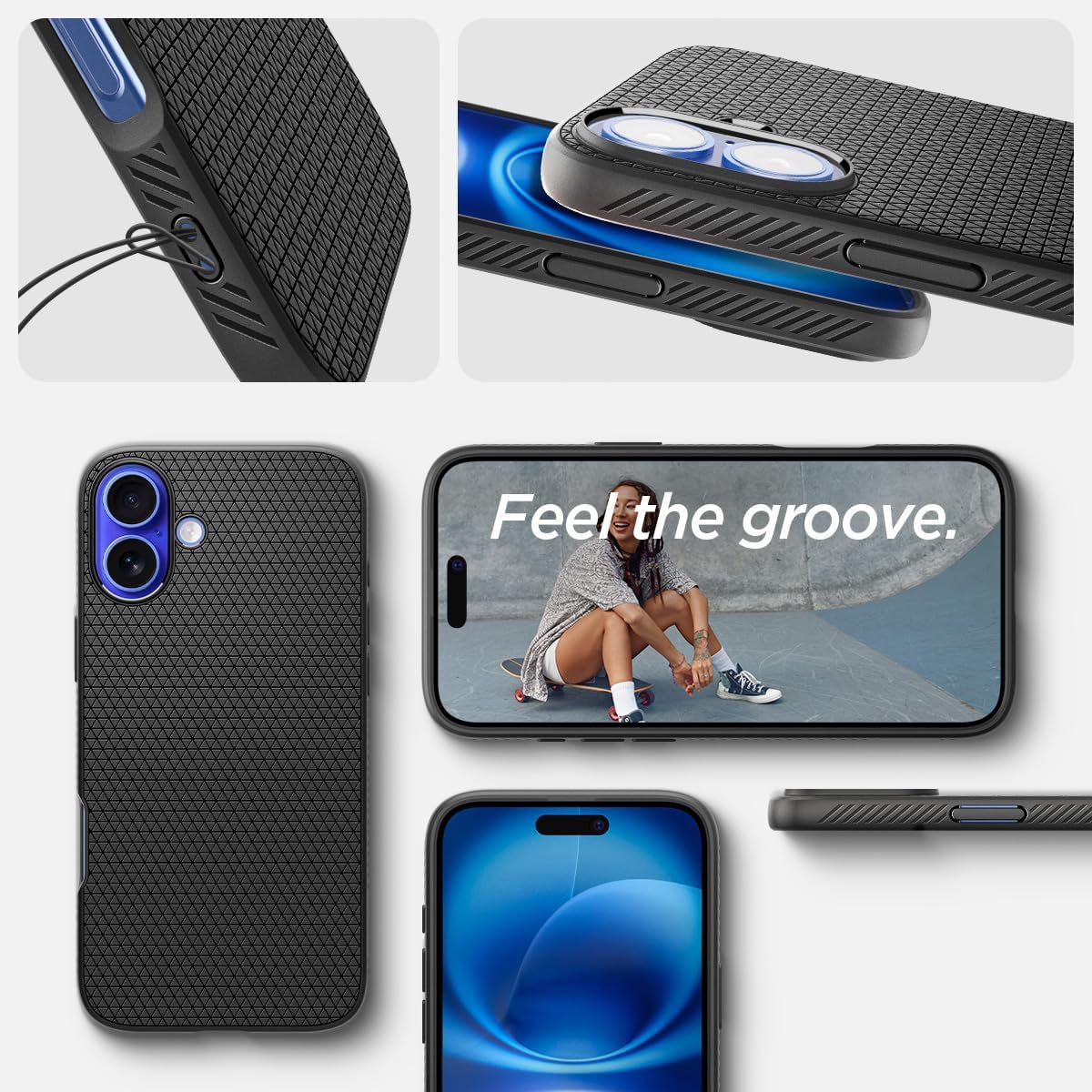 Spigen Compatible with iPhone 16 Case Liquid Air - Matte Black