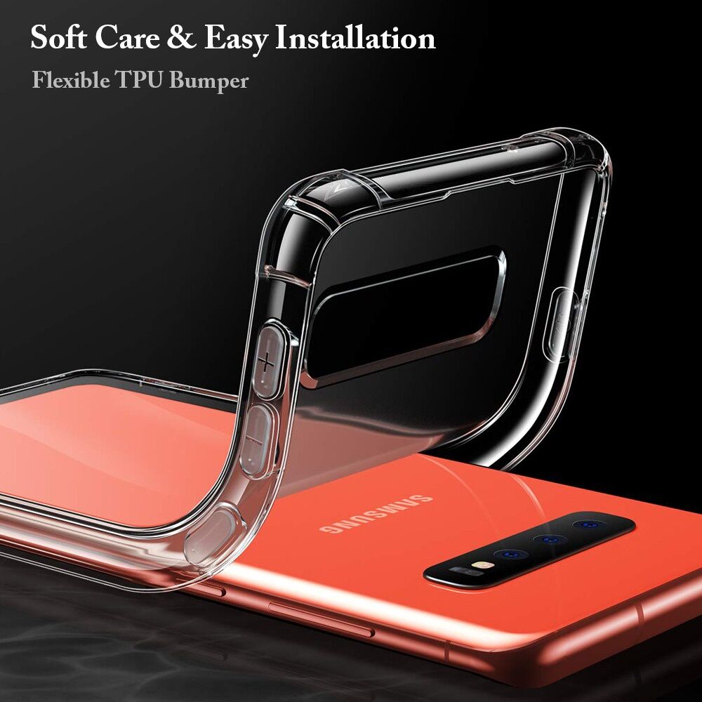 For Samsung Galaxy S10e S10 S9 S8 Plus S7 Edge S10+ S9+ S8+ Clear Phone Case Airbag Shockproof Clear TPU Cover Casing Soft Silicone Case