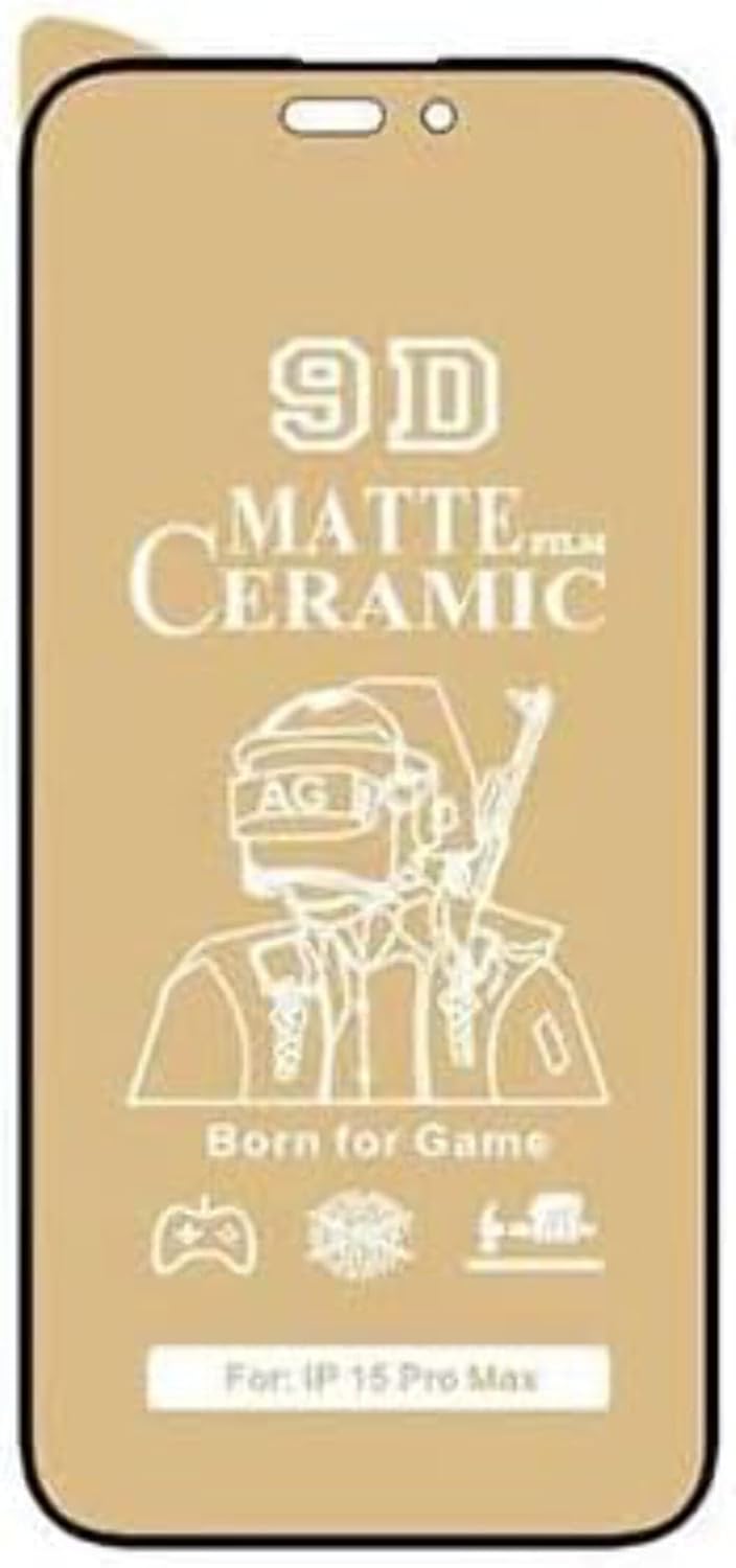 MATTE [5 Pack] Ceramic Screen Protectors for iPhone 15 Pro Max - Durable Flexible Shockproof Protective Film