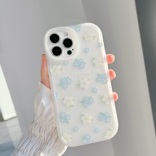 Small Fresh Flowers Case for Iphone iPhone16 16plus 16pro 15 15plus 15pro 15promax 14 14plus 14pro 14promax   13 13Pro 13pro Max 12 12Pro 12pro Max 11 11pro Max SE 2020 7/8/SE 7plus/8plus X/XS XR XsMax Clear Creative Soft Phone Casing