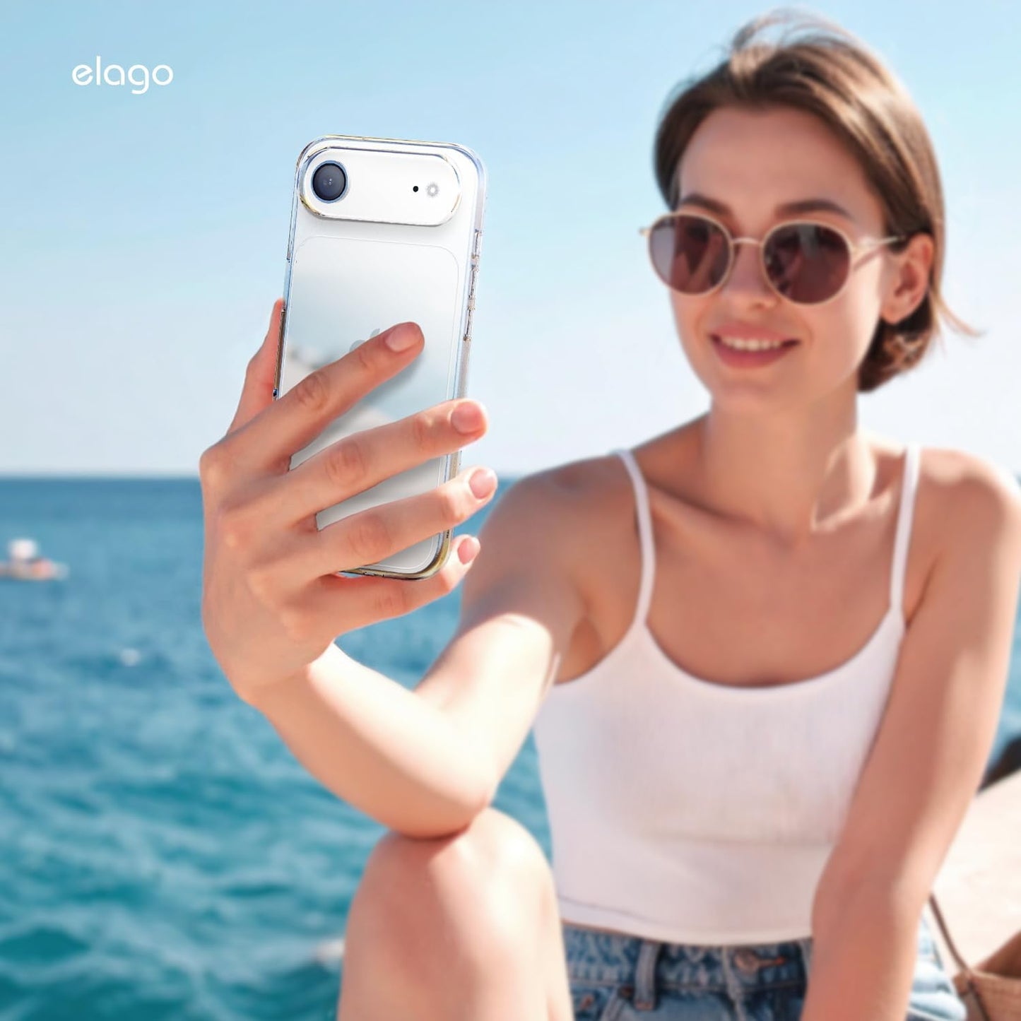 elago for iPhone Air Case, Crystral Clear Case, PC + TPU Hybrid Technology, Ultra Slim, Raised Camera Protection, Durable Scratch-Resistant, Shockproof Protective Cover, 6.5 inch