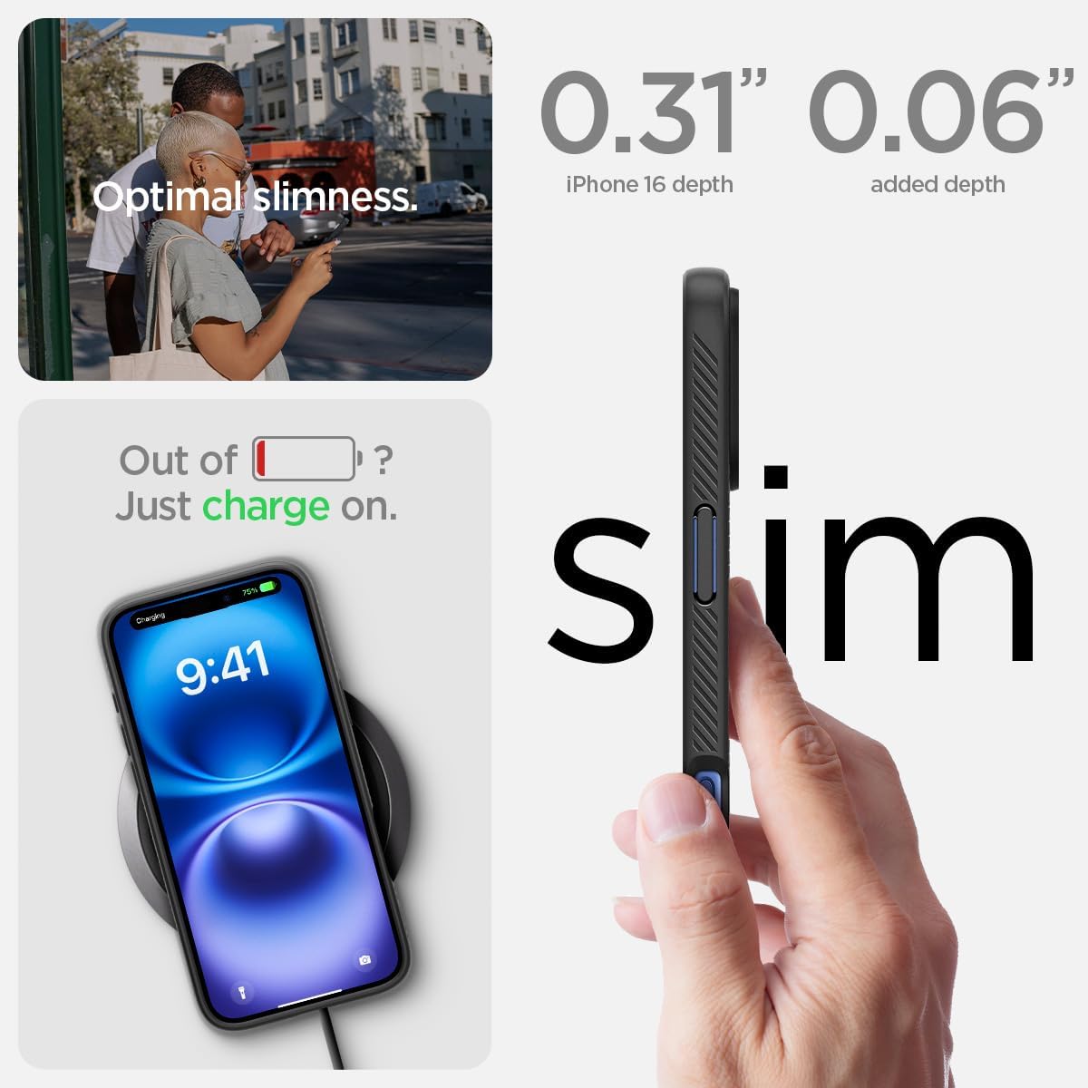 Spigen Compatible with iPhone 16 Case Liquid Air - Matte Black