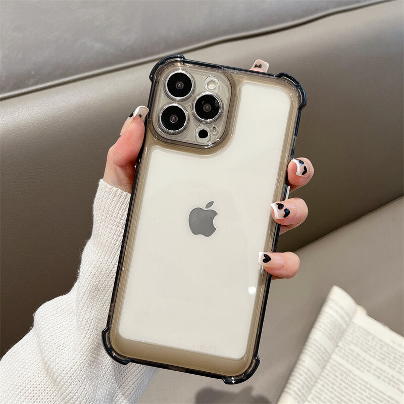 Space Shell Four Corner Anti-Fall Transparent Protective Case for  16Pro/15 Full Cover Protective Case Unisex
